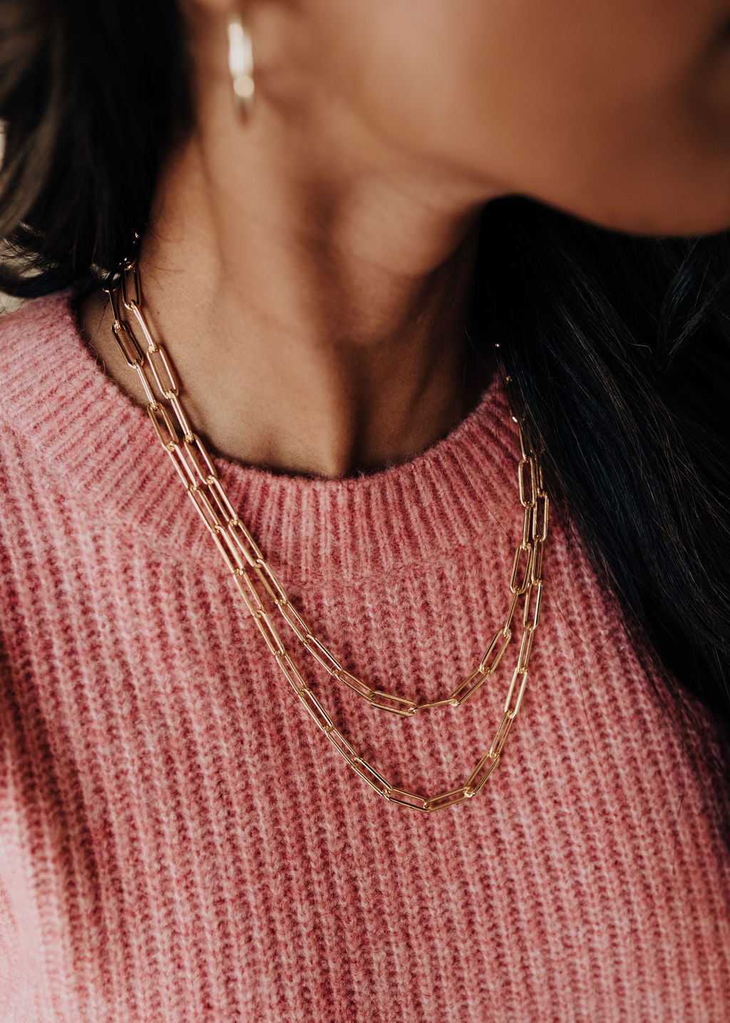 Heavy Paperclip Chain Necklace |OLAEDA
