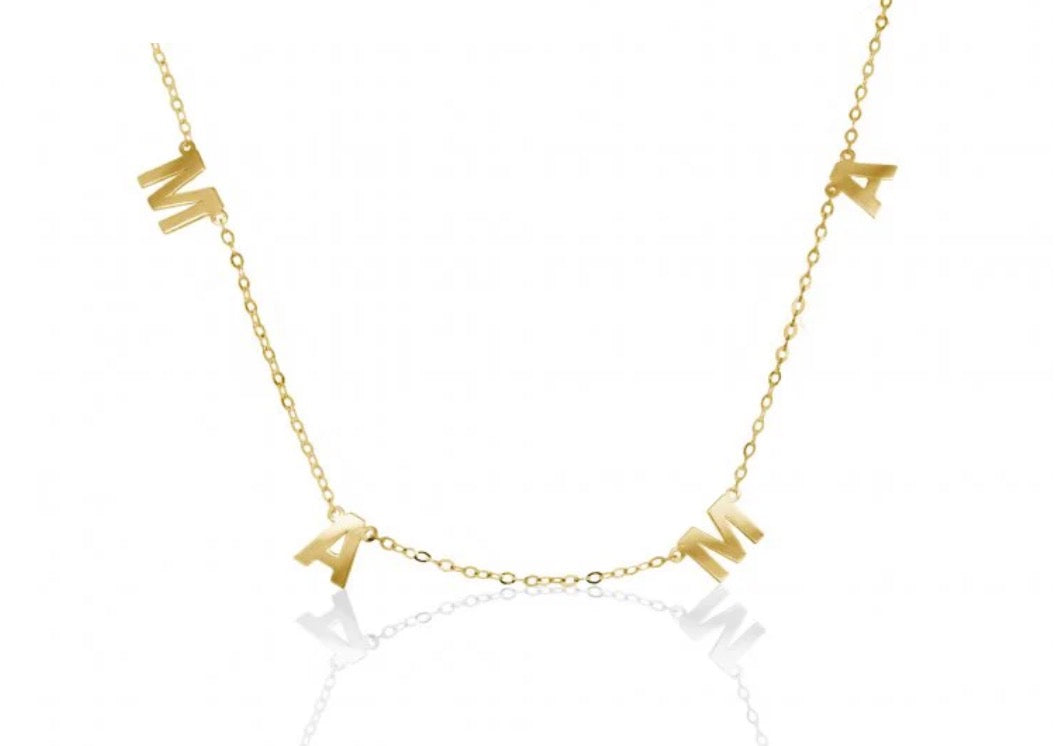 Mama Necklace | 10k Solid Gold|OLAEDA