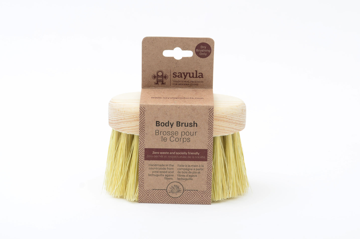 Excellent for dry brushing, this brush can be used to exfoliate and stimulate circulation to leave skin feeling soft and smooth. Sayula is a Mexican-Canadian company which provides environmentally and socially responsible bath and kitchen products.
