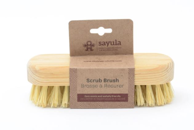 Multi-use around the home, this brush efficiently cleans hard-to-clean dirt with soft bristles that do not damage surfaces. Sayula is a Mexican-Canadian company which provides environmentally and socially responsible bath and kitchen products.