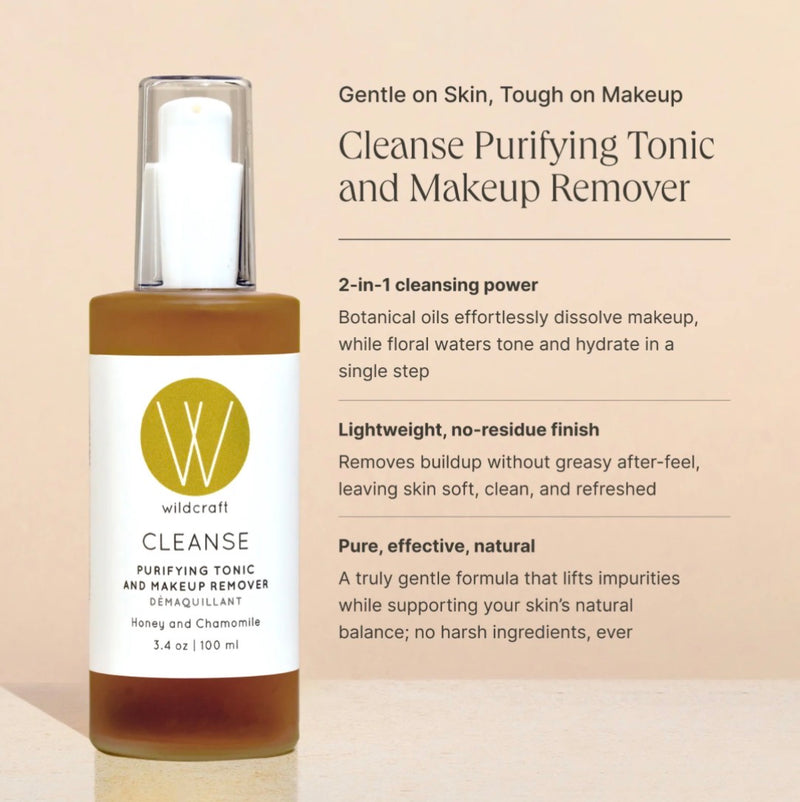 Cleanse Purifying Tonic and Makeup Remover | Wildcraft