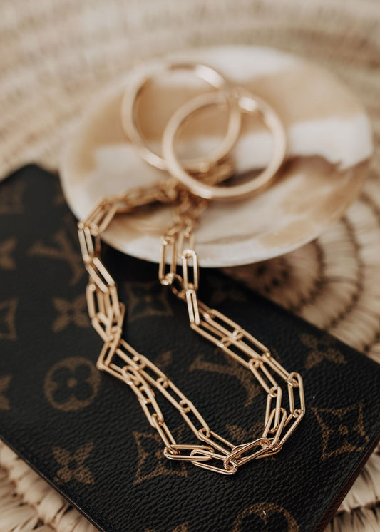 Heavy Paperclip Chain Necklace |OLAEDA