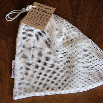 Organic Cotton Mesh Laundry Bag | Cheeks Ahoy