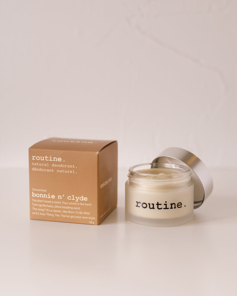 Bonnie n Clyde Unscented Natural Deodorant | Routine Natural Beauty