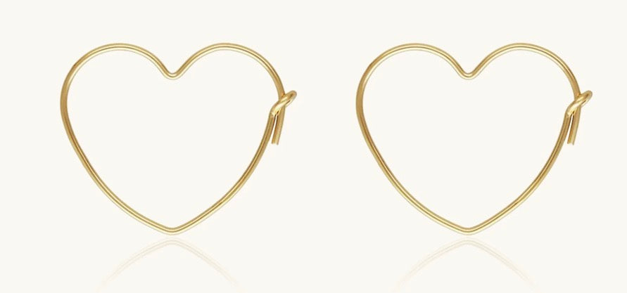 Heart Hoop Earrings (small) | OLAEDA
