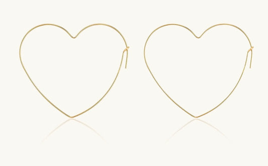 Heart Hoop Earrings (large)|OLAEDA