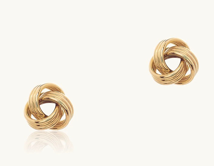 Love Knot Stud Earrings | 10k Solid Gold|OLAEDA