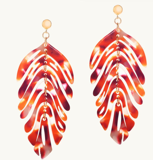 Rowan Earrings (Orange) | OLAEDA