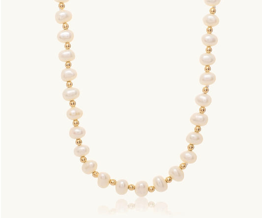 Fiona Organic Freshwater Pearl Necklace (18") | OLAEDA