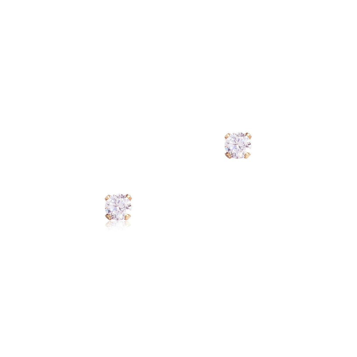 Cubic Zirconia Gold Filled Stud Earrings | OLAEDA
