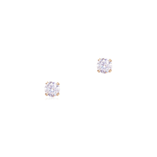 Cubic Zirconia Gold Filled Stud Earrings | OLAEDA