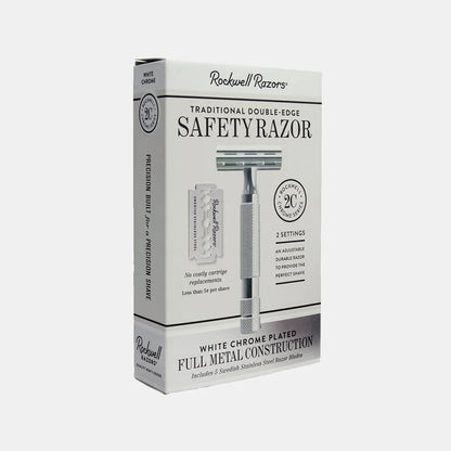 Rockwell Razors 2C Double Edge Safety Razor - White Chrome