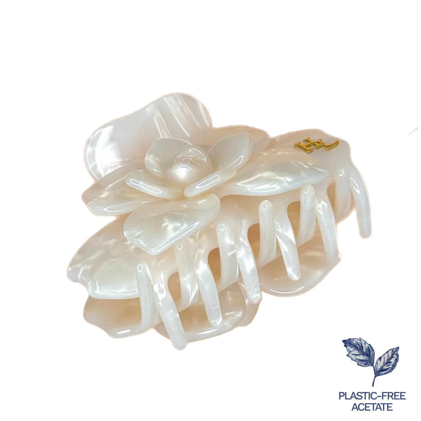 Ecofriendly Acetate Magnolia Claw Clip | HoneyLux