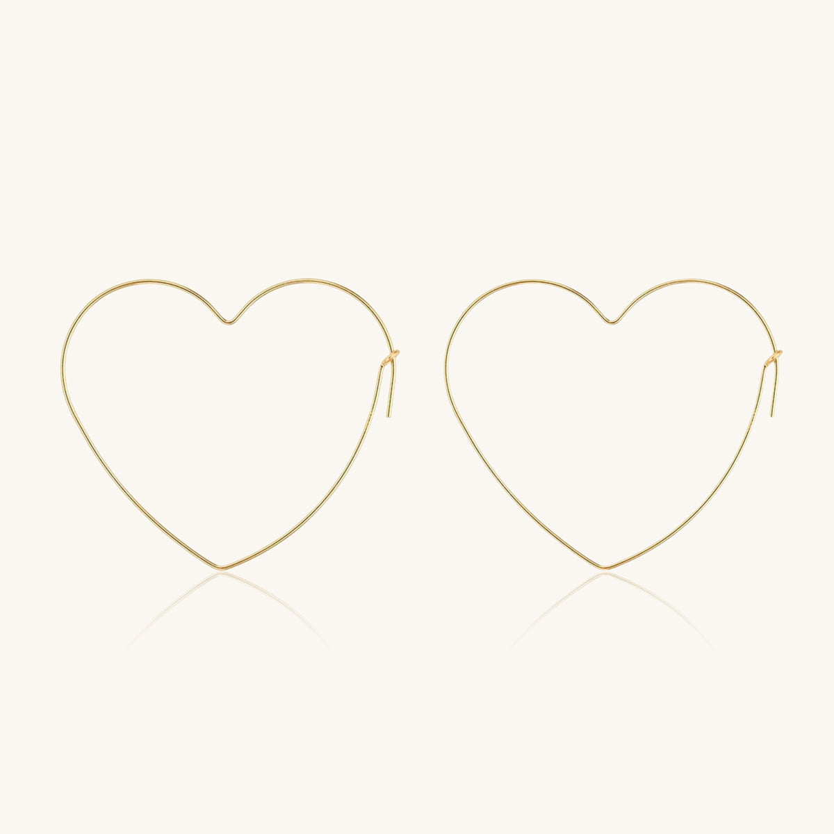 Heart Hoop Earrings (large)|OLAEDA