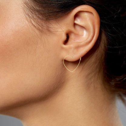 Heart Hoop Earrings (small) | OLAEDA