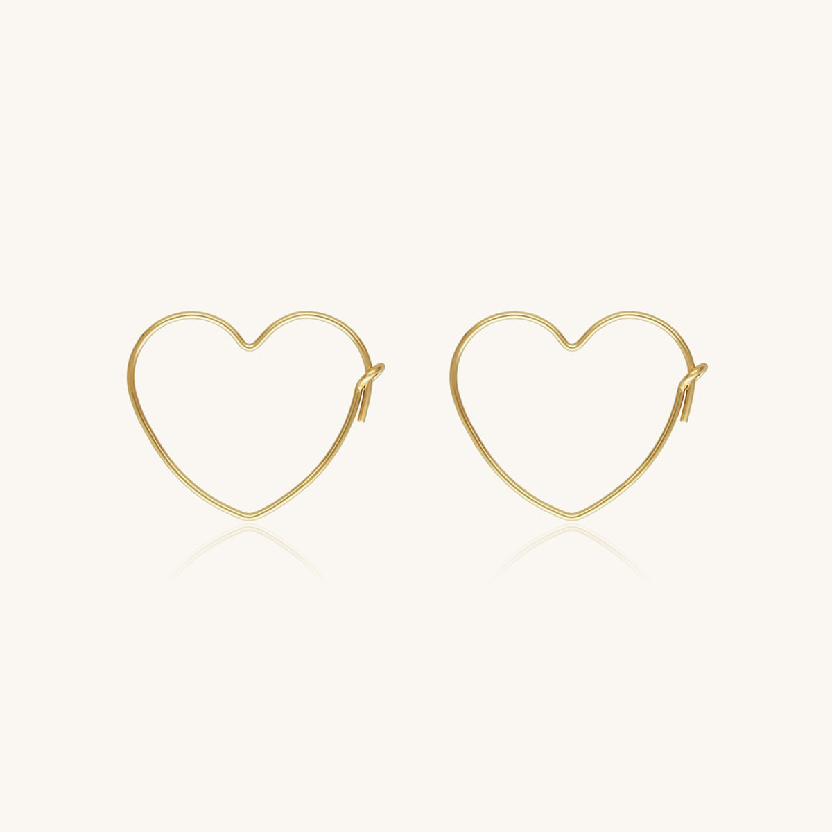 Heart Hoop Earrings (small) | OLAEDA