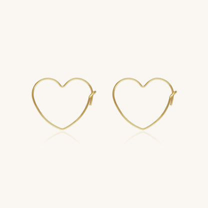 Heart Hoop Earrings (small) | OLAEDA