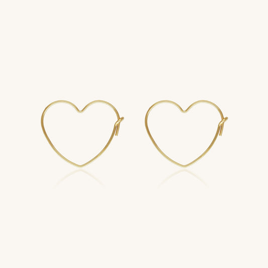 Heart Hoop Earrings (small) | OLAEDA