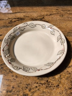 Plate with slip vines | 9"x 1.5" | Potter&
