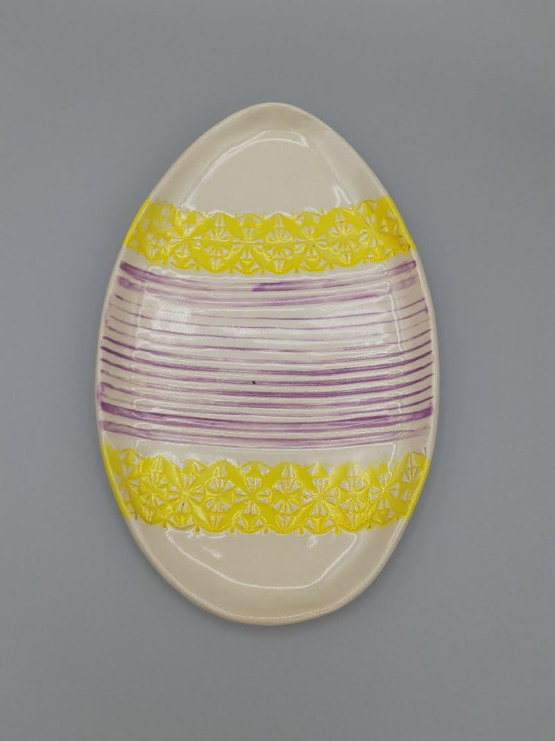 Egg Shaped Plates - Striped | Potter&
