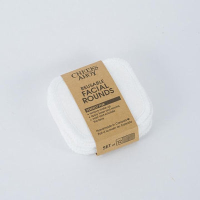 Reusable Cotton Facial Rounds | Set of 12 | Cheeks Ahoy