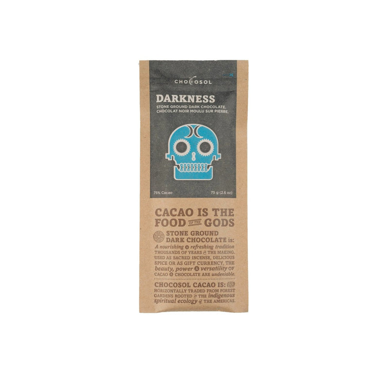 Darkness | 75% Cacao Dark Chocolate Bar | Chocolsol Traders