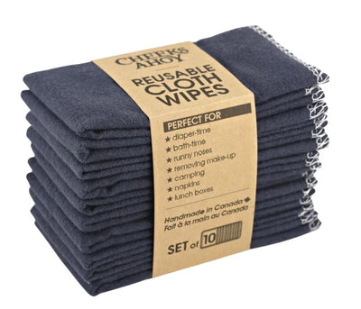 Reusable Cloth Wipes | Set of 10 | Cheeks Ahoy
