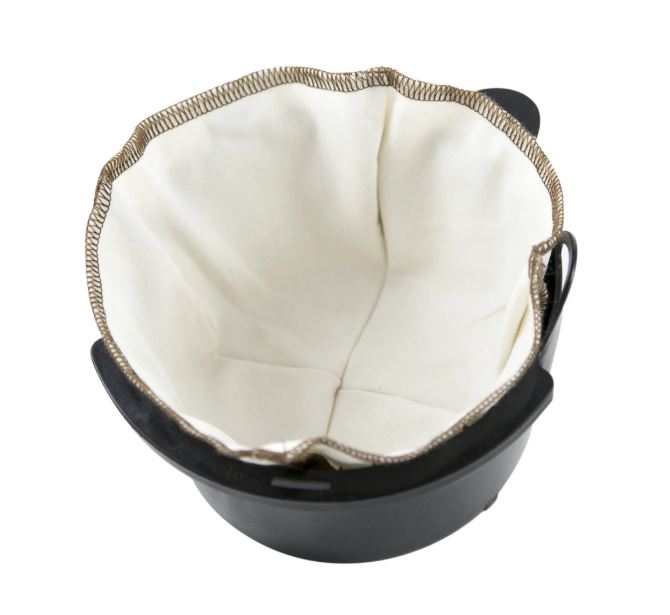 Reusable, sustainable coffee basket filter to use in coffee drip machines. Comes in pack of 2. Made from USDA Certified organic cotton.