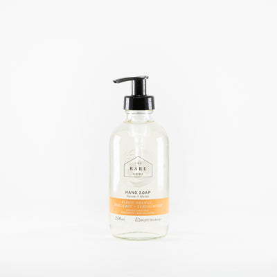 Plant-based hand soap scented with essential oils available at Replenish General Store. 