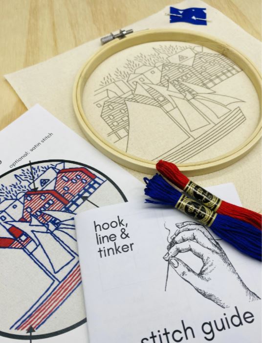 Lunenburg Embroidery Kit | Hook, Line & Tinker
