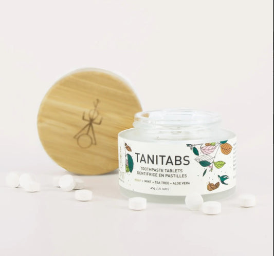TANITABS Fresh Mint Toothpaste Tablets Glass Jar 124 tablets | Tanit