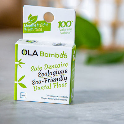 Natural, biodegradable dental floss, available at Replenish General Store. 