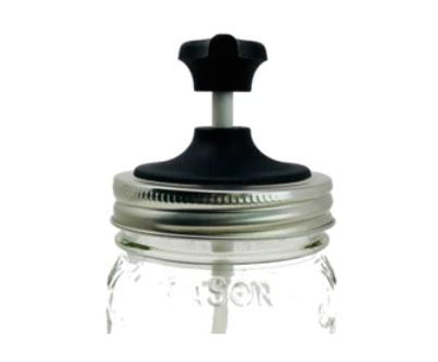 Black Pump Lid -  Regular Mouth Mason Jar | The Zero Waste Supply Co