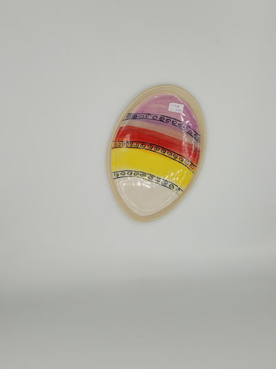 Egg Shaped Plates - Yellow and Red  | Potter's Pleasure