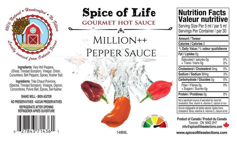 Million++ Pepper Hot Sauce | Spice of LIfe
