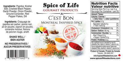 Pre-filled C'est Bon Montreal Steak Spice | Spice of Life