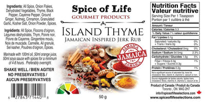 Pre-filled Island Thyme Jerk Spice | Spice of Life