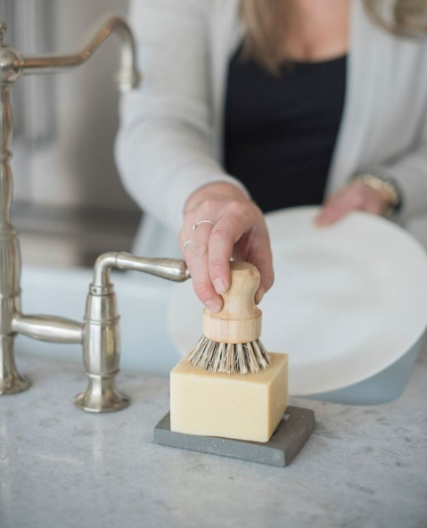 Solid Dish Soap - Bergamot + Lime | The Bare Home