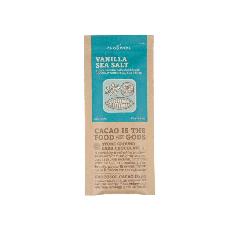Vanilla Sea Salt | 65% Dark Chocolate Bar | Chocosol Traders
